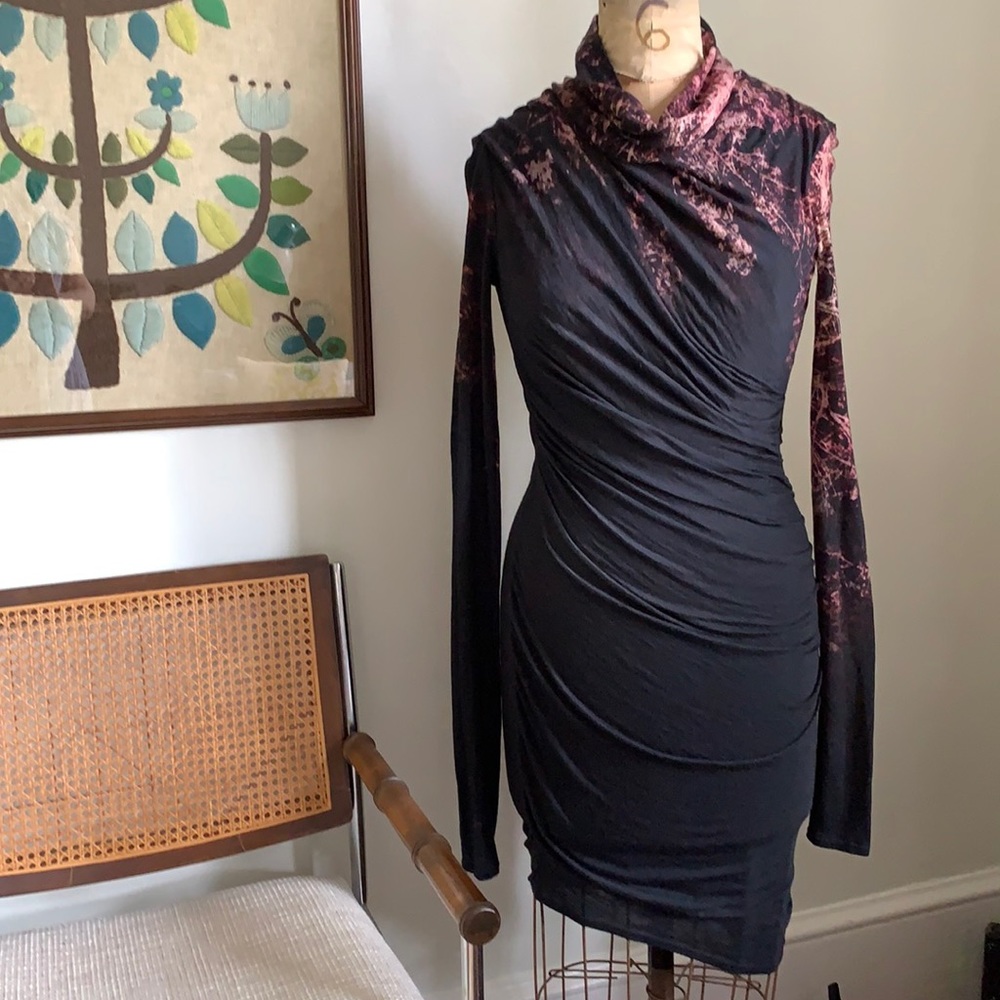Helmut Lang Wool and Nylon Bodycon Dresss size P